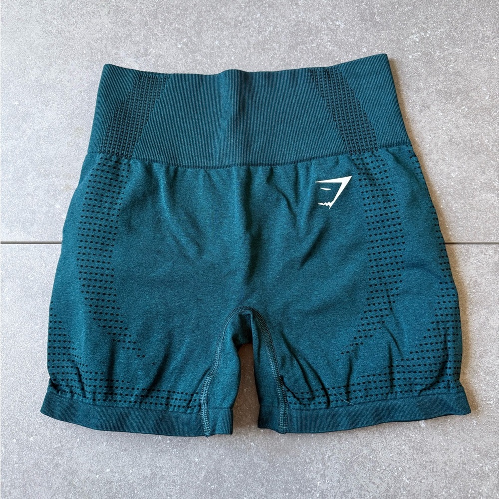 GYMSHARK Vital Seamless Shorts - dark teal - size small